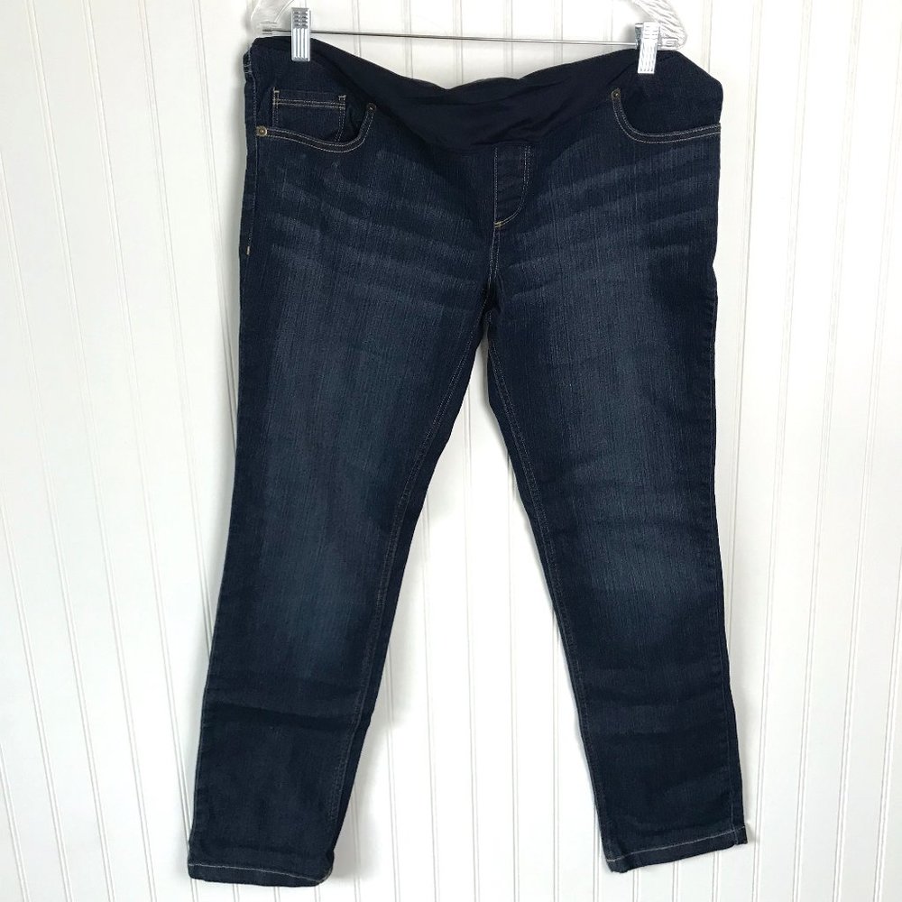 GREAT EXPECTATIONS Straight Ankle Jeans Dark L